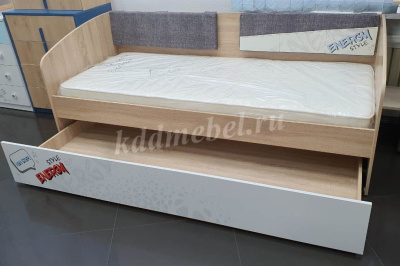 Кровать Энерджи (Дуб сонома/Белый)