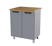 Шкаф нижний 8Р кухня Осло без столешницы (Белый/Карбон Пепел)