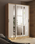 Шкаф-купе Стиль-2 1600 (Дуб крафт золотой/Кашемир) 