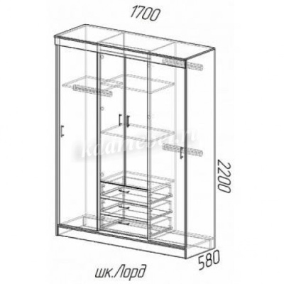 Шкаф-купе Лорд (Венге/Лоредо)
