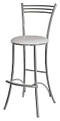 Стул барный Трио  (Белая экокожа)