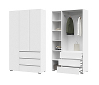 Шкаф Хелен 3-х створчатый ШК 06 (Шагрень белый)