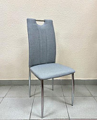 Стул обеденный F-77 хром (Светло-серый/Ткань A-02-6)