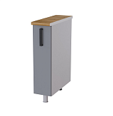 Шкаф нижний бутылочница 2РБ кухня Осло без столешницы (Белый/Карбон сакура)