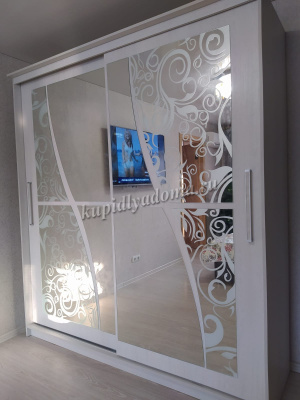 Шкаф-купе Олимп-2 (Анкор белый)