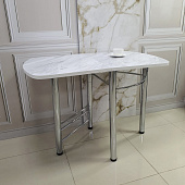 Стол обеденный ВВР пристенный ЛДСП (Камень светлый)