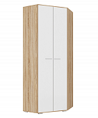 Шкаф угловой Италия (Дуб сонома/Белый глянец)