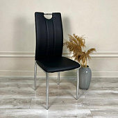 Стул обеденный F-77 хром (Черный)