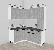 Кухня угловая Пасадена 1,35*1,85 ЛДСП (Ателье светлое/Кастилло) N