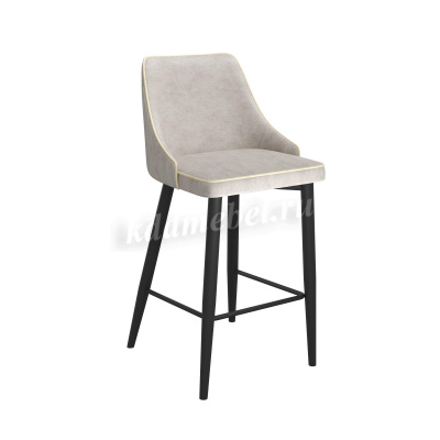 Стул полубарный Ками (Дымчато-кремовый/Черный)
