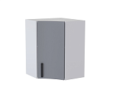 Шкаф верхний угловой сушка УСР кухня Осло (Белый/Карбон сакура)