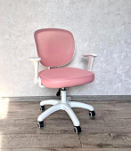 Кресло офисное BC-8062 (Розовый/Белый каркас)