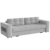 Диван раскладной Доро (Светло-серый/Холст белый)