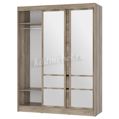Шкаф-купе Энигма ШКК-06 (Дуб каньон/Венге)