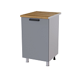 Шкаф нижний 5Р кухня Осло без столешницы (Белый/Карбон сакура)