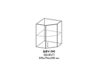 Шкаф верхний ШВУ 590 кухня Техно New (Бетон темный)