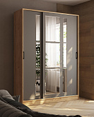 Шкаф-купе Стиль-2 1600 (Дуб крафт золотой/Графит серый) 