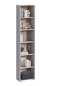 Стеллаж Люмьер завершающий (Дуб сонома/Белый)