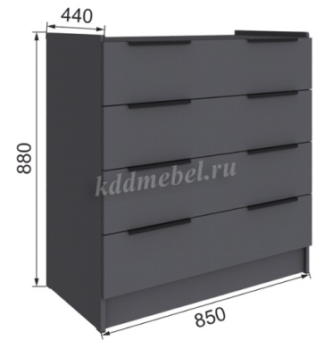 Комод Мадрид 850 (Графит серый)