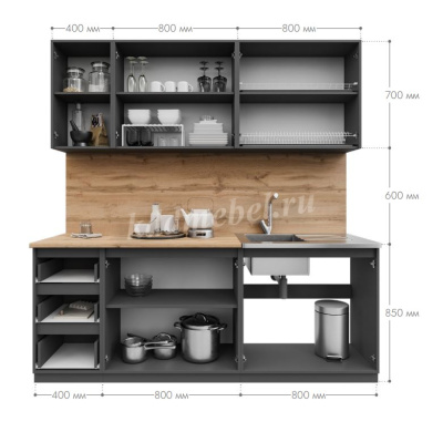 Кухня Лето 2.0 (Графит)