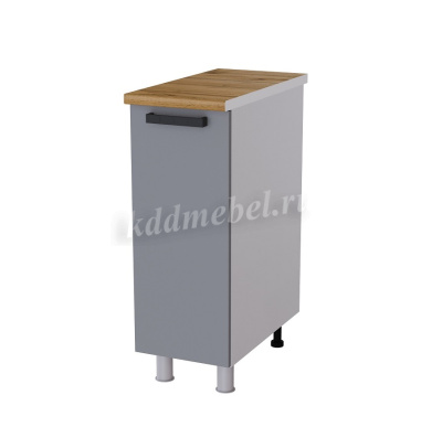 Шкаф нижний глубокий Г3Р кухня Осло без столешницы (Белый/Карбон сакура)