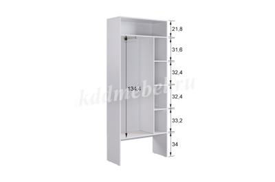 Шкаф 2дв. Баско L800 (Графит)